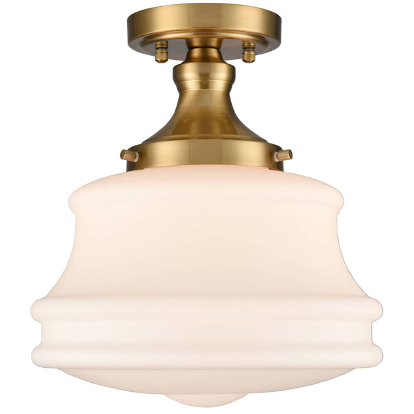 Modern Gold Semi Flush Mount Ceiling Light Schoolhouse Fixture